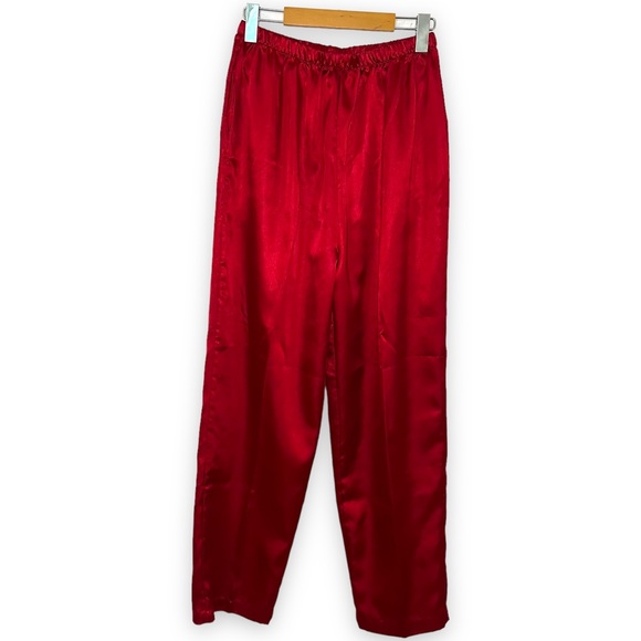 Vintage Floral Satin Matching Shirt & Pants Set - Picture 8 of 11